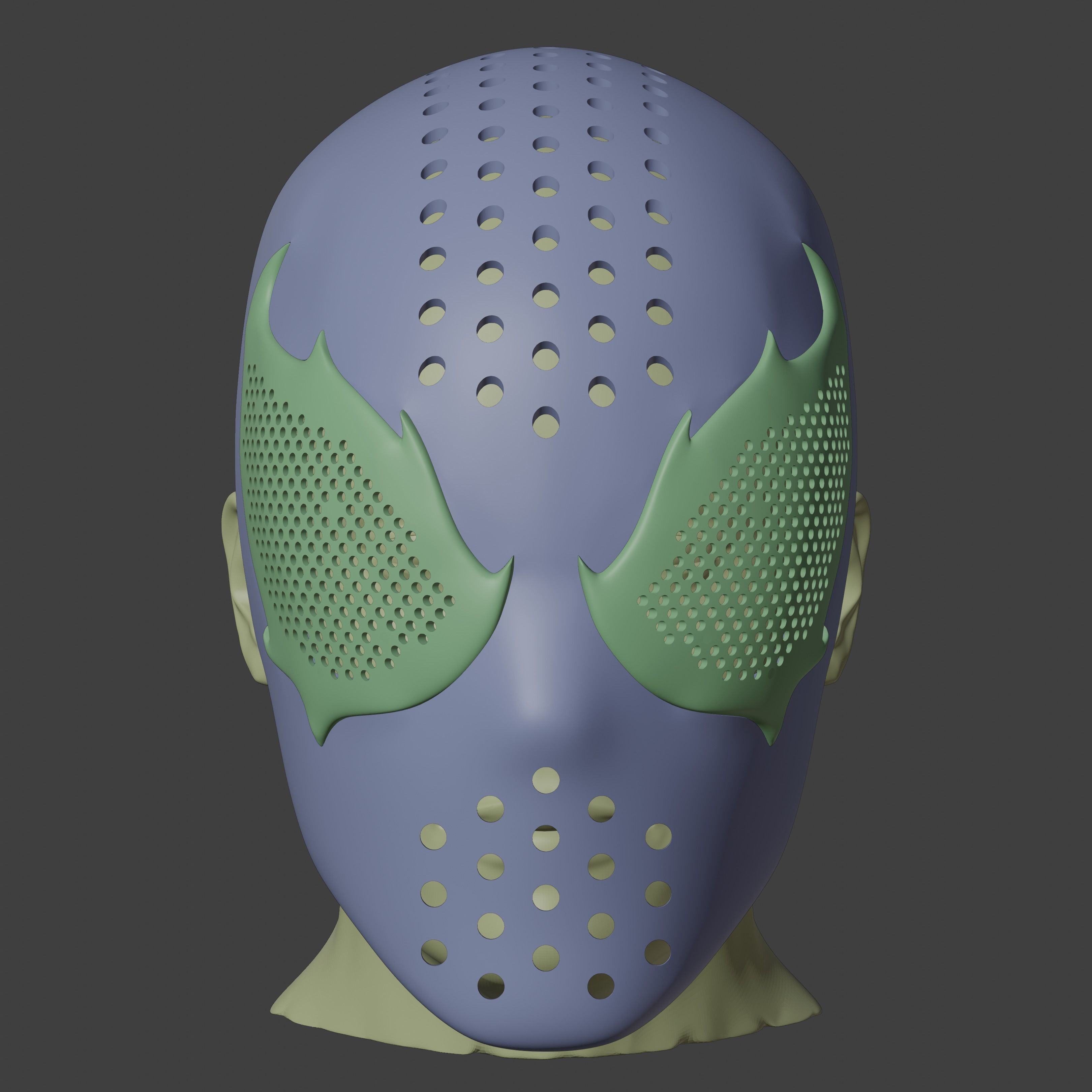 Spider-Man Symbiote inspired Faceshell 3D print model_9