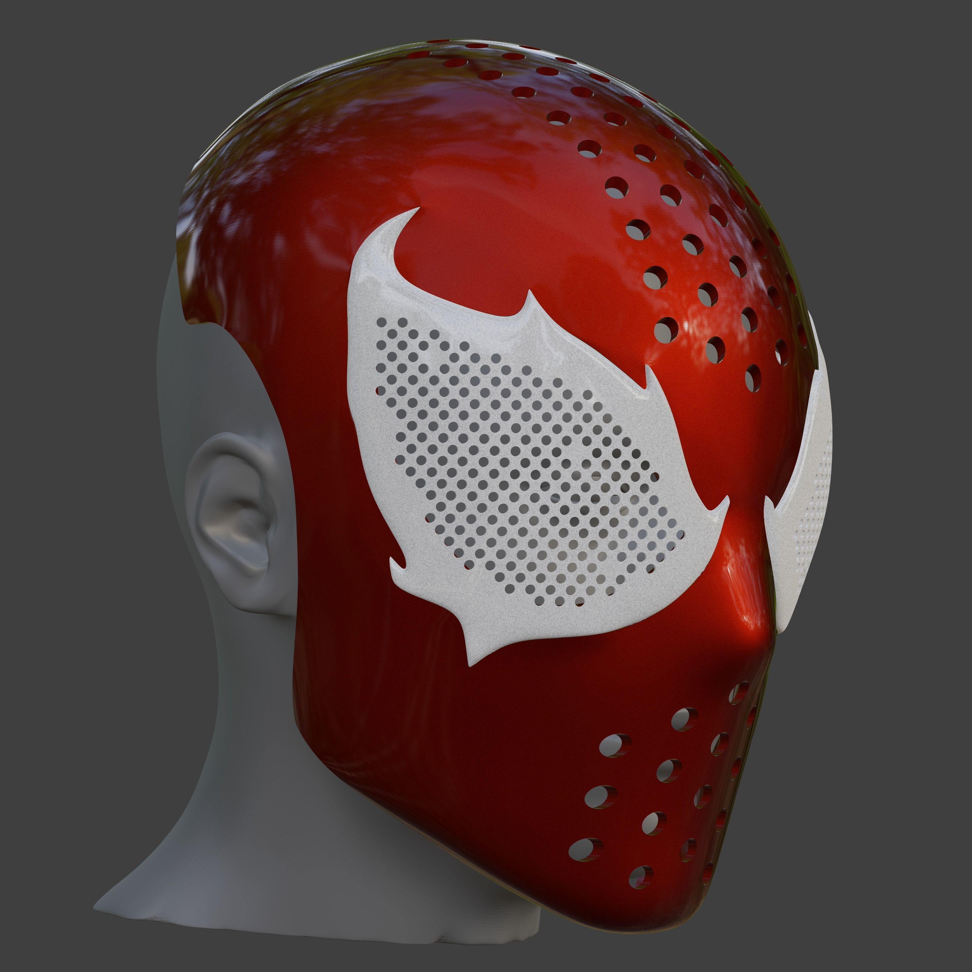 Spider-Man Symbiote inspired Faceshell 3D print model_3