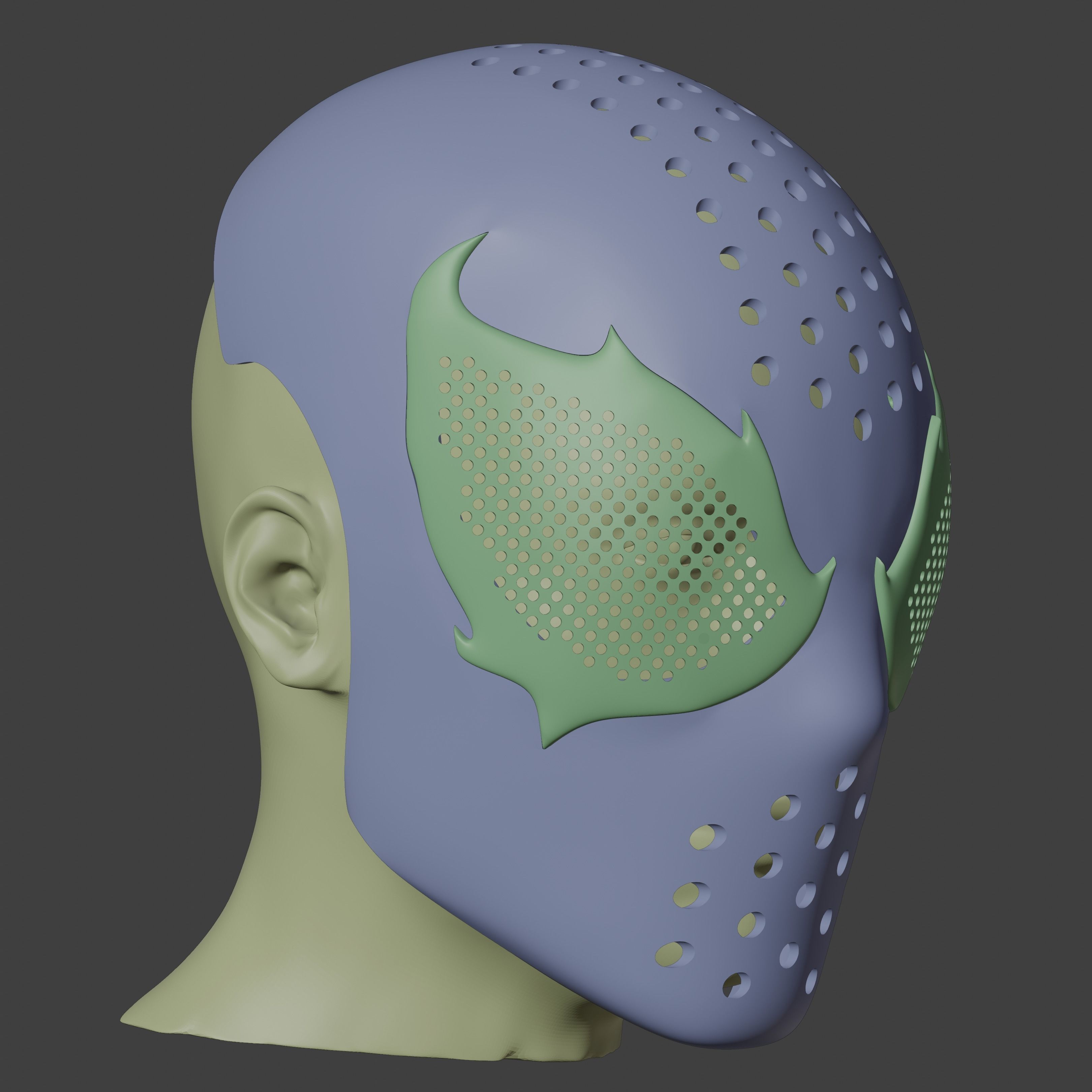 Spider-Man Symbiote inspired Faceshell 3D print model_10