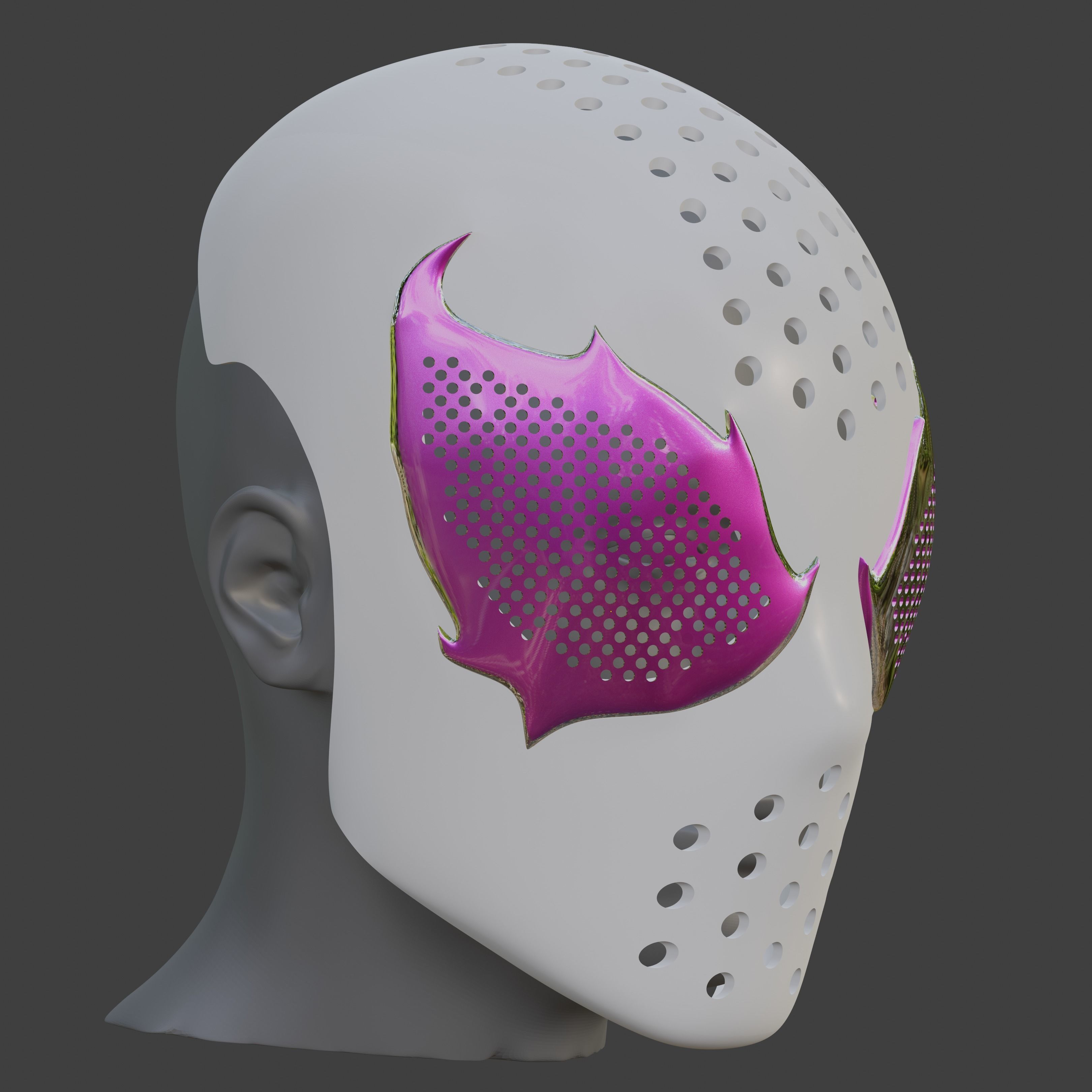 Spider-Man Symbiote inspired Faceshell 3D print model_4