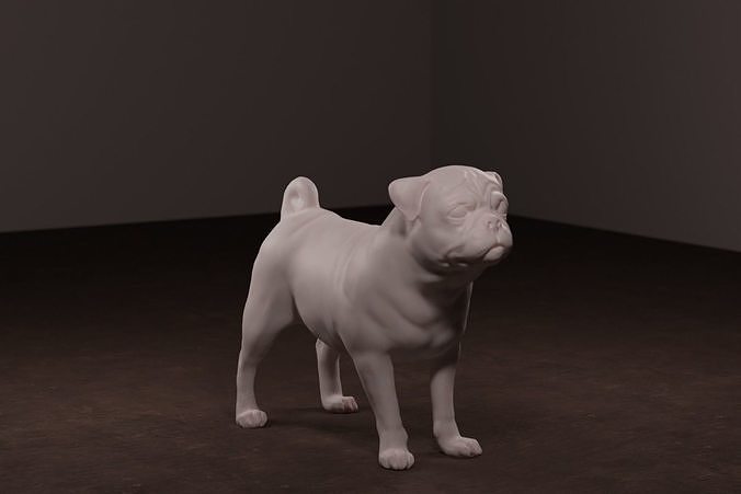 Pug Dog 3D print model
