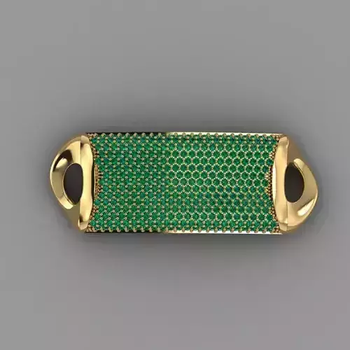 Bracelets emerald pendant with gold plating