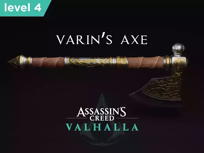 Valhalla Varin axe level 4 3D print model