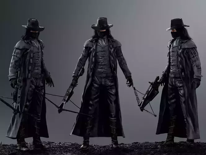 Van Helsing Low-poly 3D model