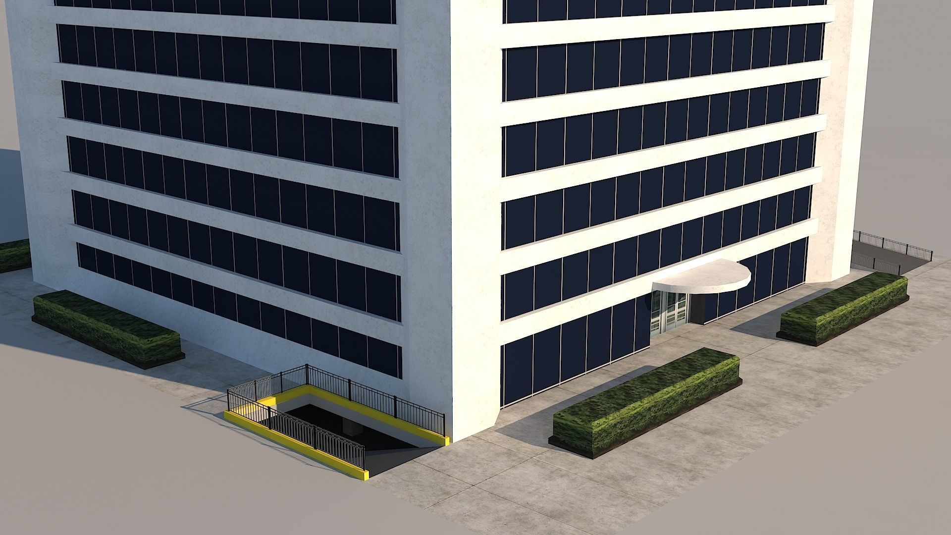 Skyscraper building archive Low-poly 3D model_7