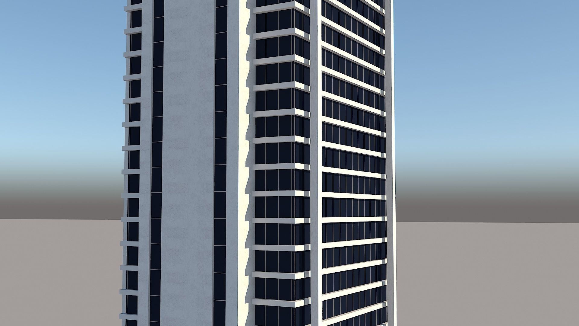 Skyscraper building archive Low-poly 3D model_13