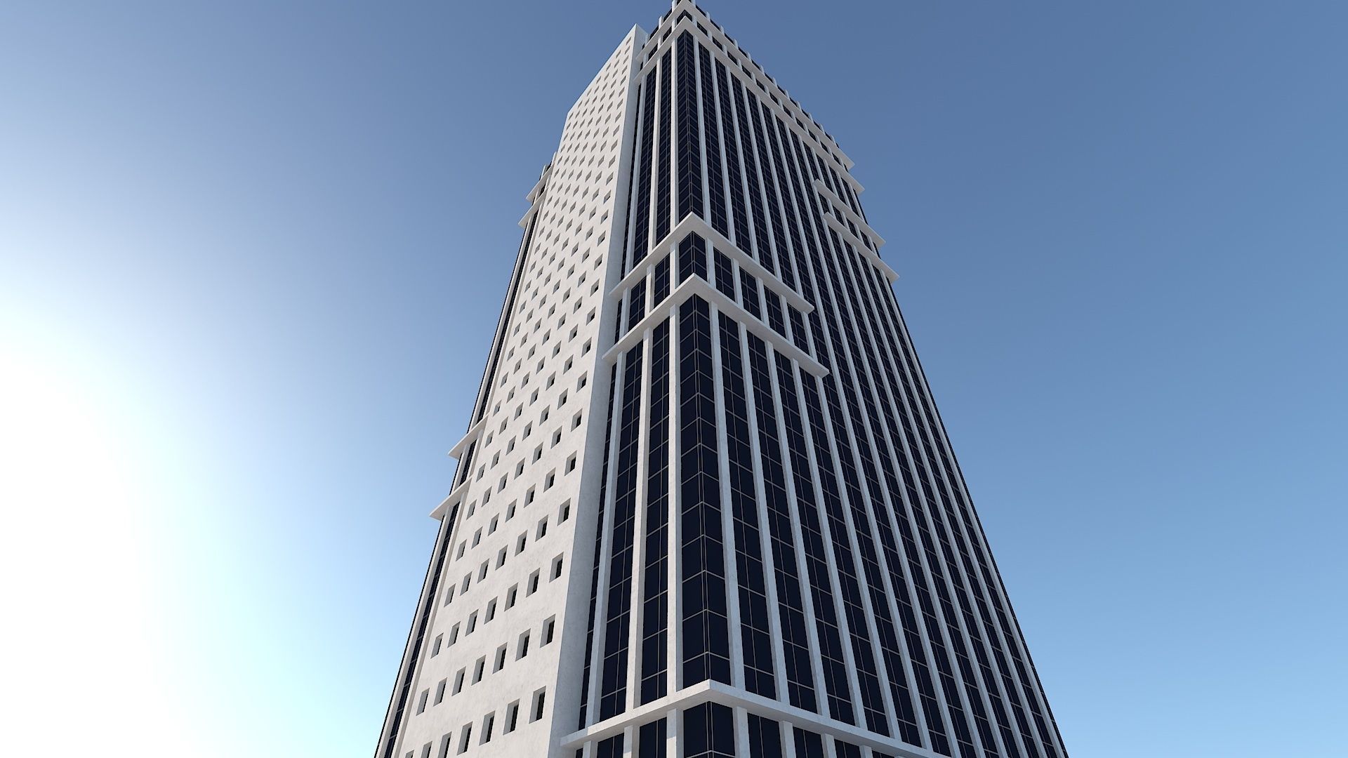 Skyscraper building archive Low-poly 3D model_10