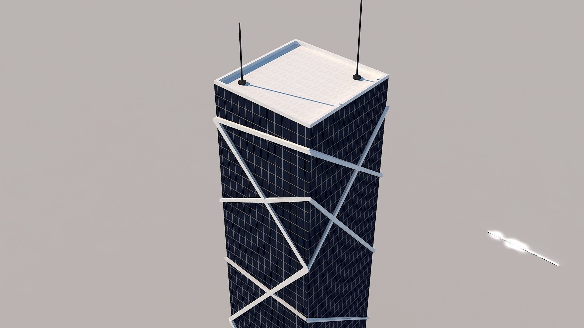 Skyscraper building archive Low-poly 3D model_15
