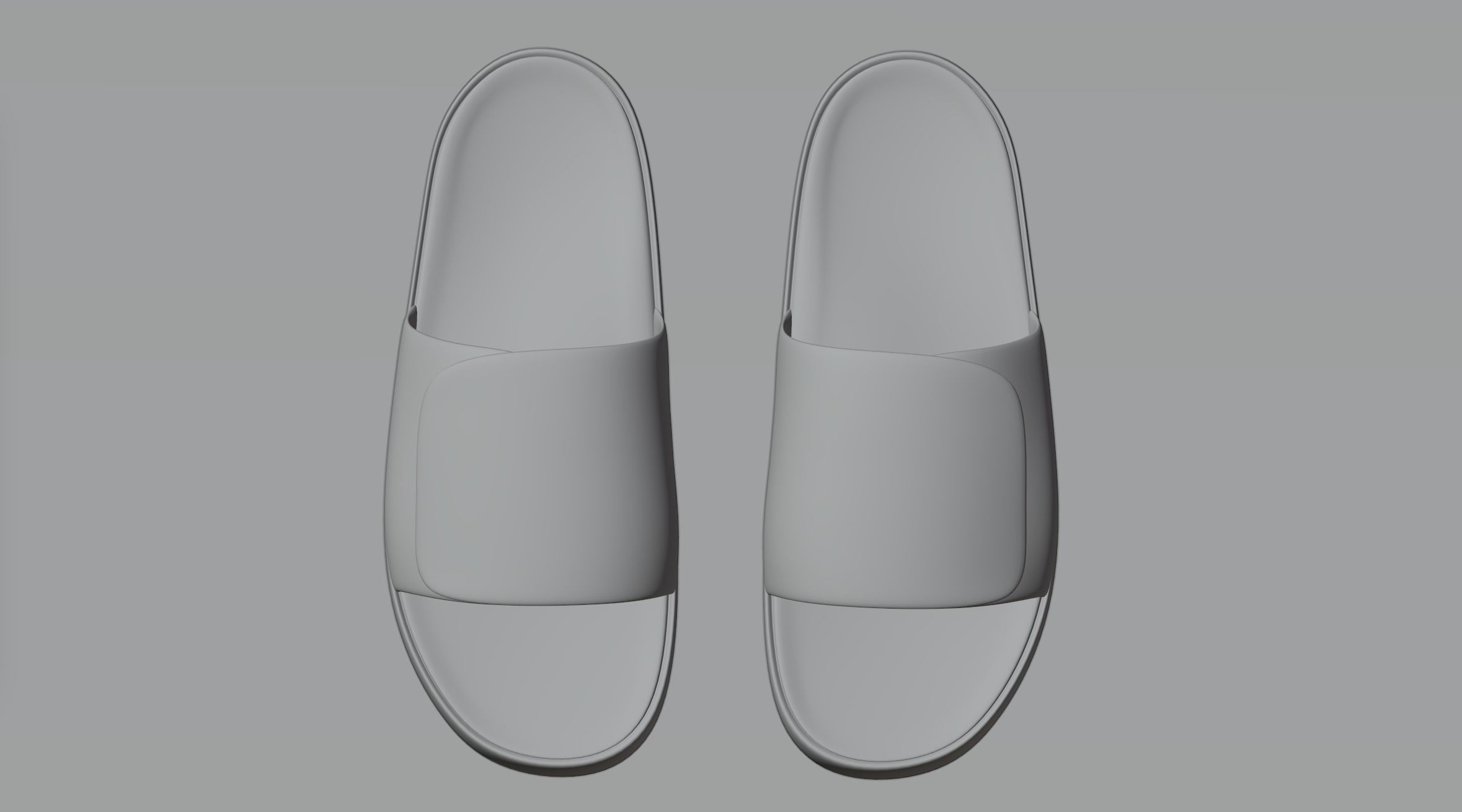 Slippers pair of sandals 3D model_4