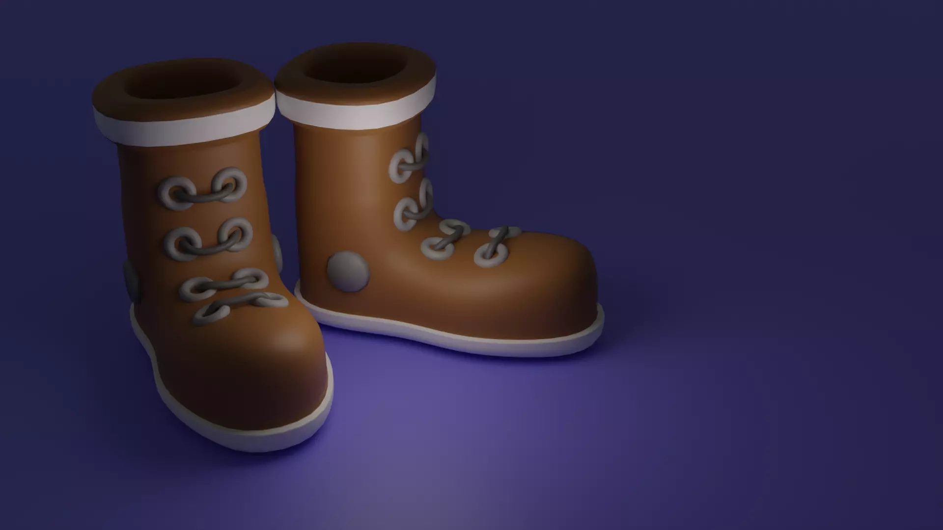 LowPoly Shoes pair of boots Free low-poly 3D model