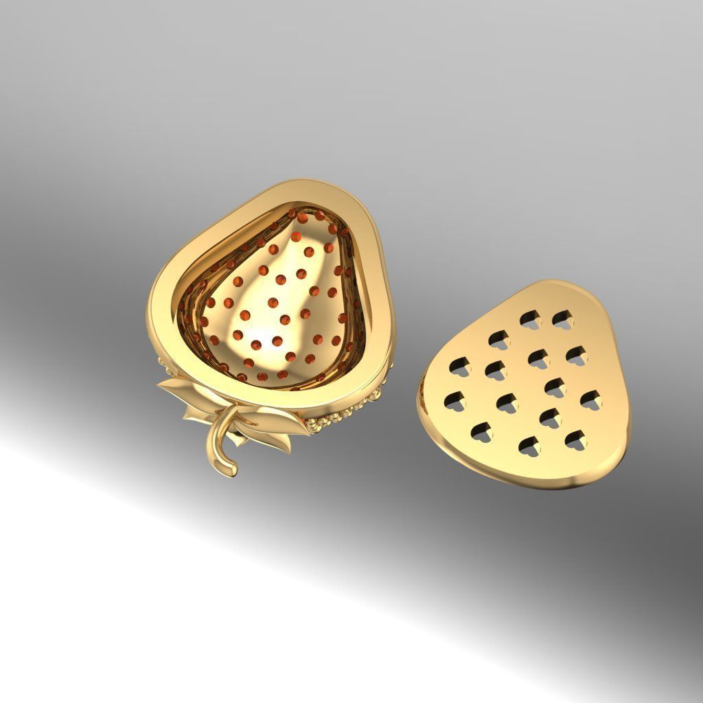 Strawberry - Pendant 3D print model_4