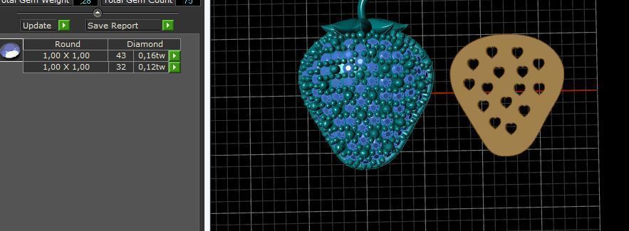 Strawberry - Pendant 3D print model_5