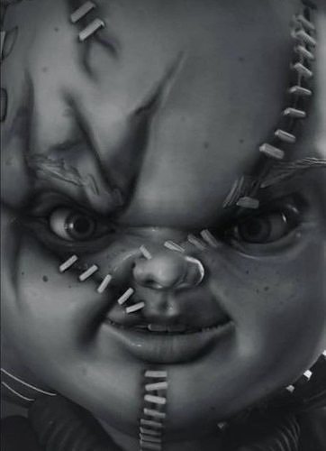 Chucky baby with scary face 3D print model