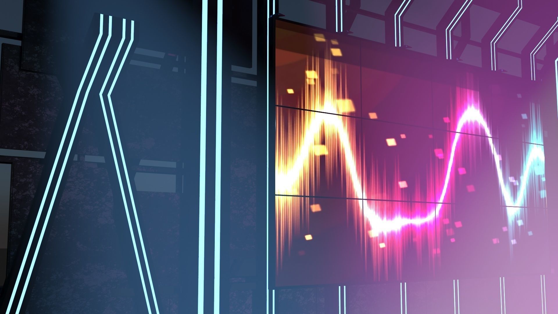 Concert Stage Area Low Poly Low-poly 3D model_1