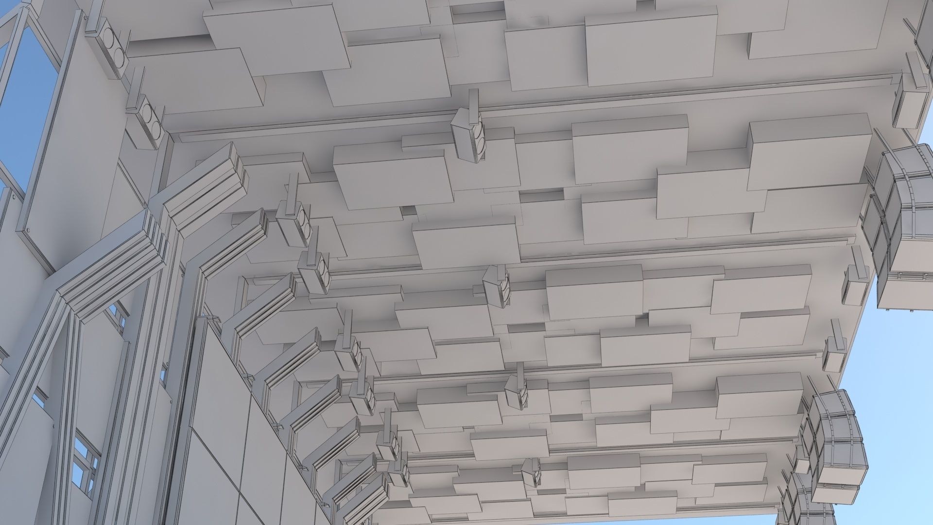 Concert Stage Area Low Poly Low-poly 3D model_7