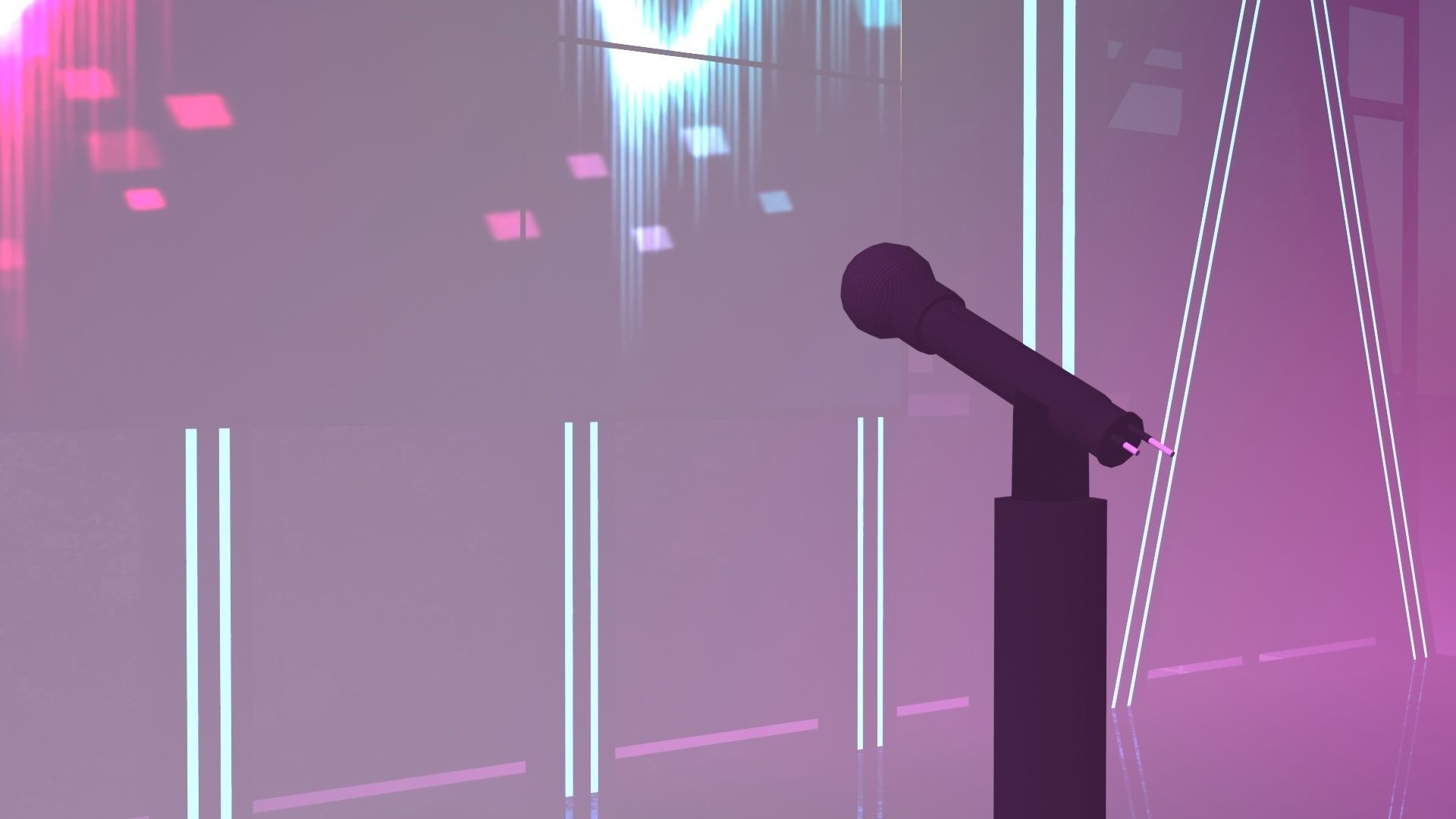 Concert Stage Area Low Poly Low-poly 3D model_3