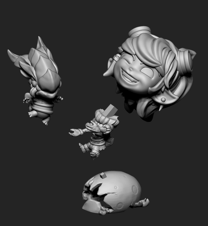 Tristana Dragon Trainer SKIN 3D print model_2