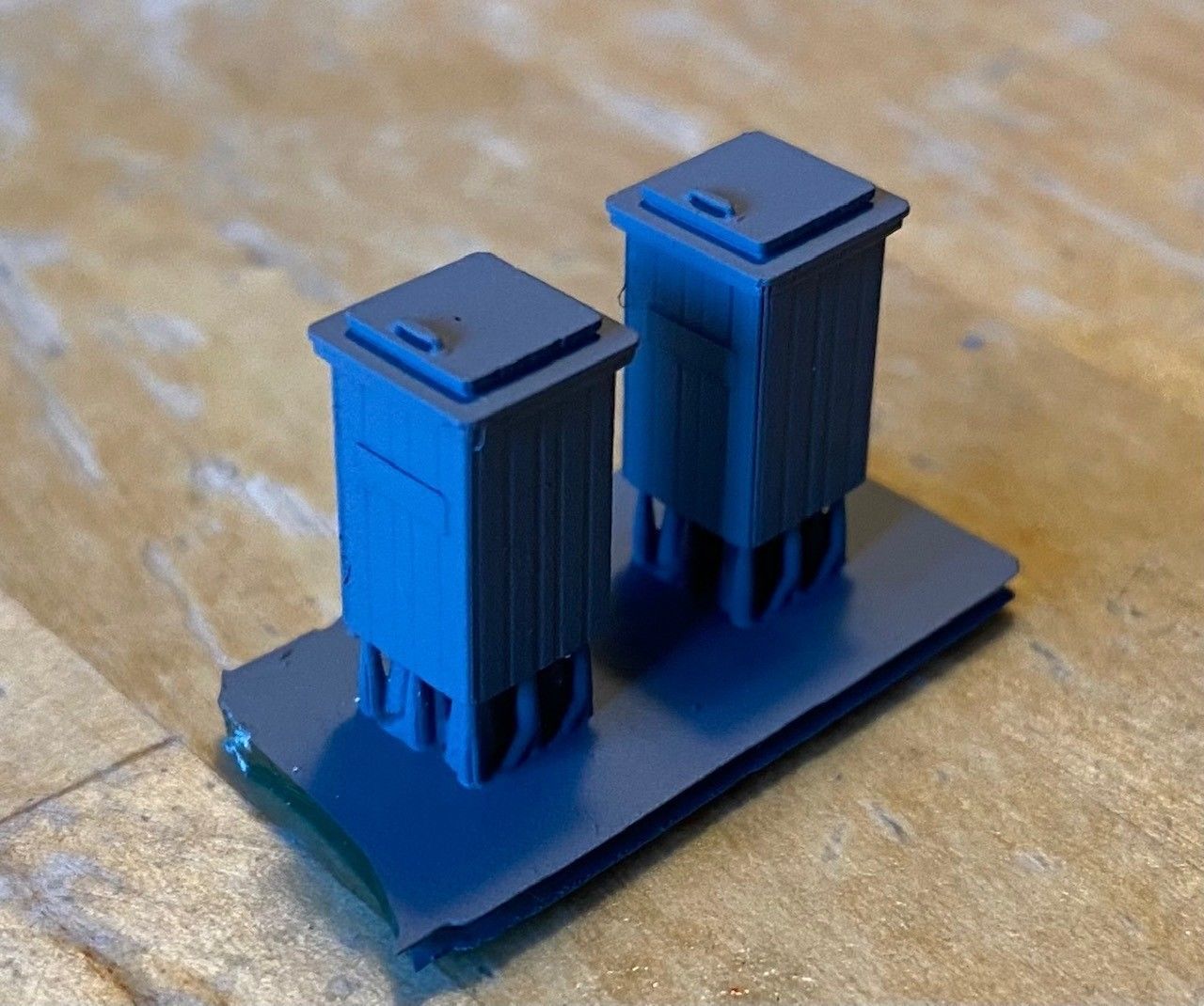 Model Railway - Wooden Litter Bin 3D print model_2