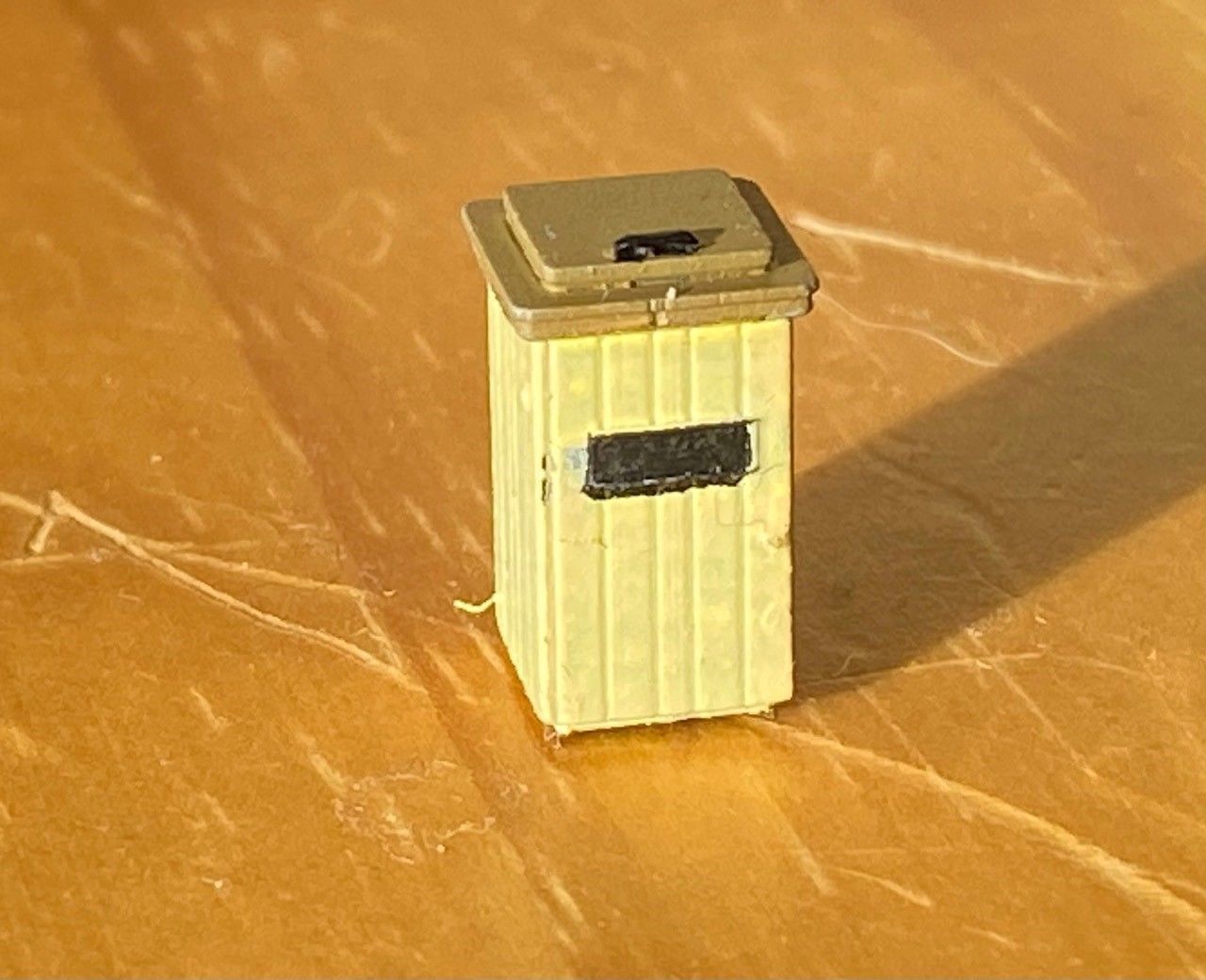 Model Railway - Wooden Litter Bin 3D print model_12