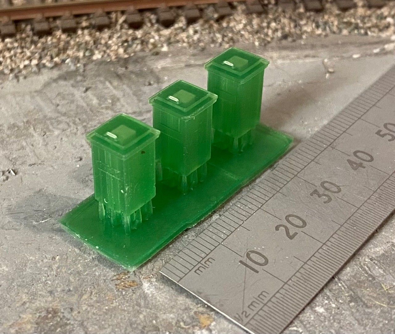 Model Railway - Wooden Litter Bin 3D print model_1