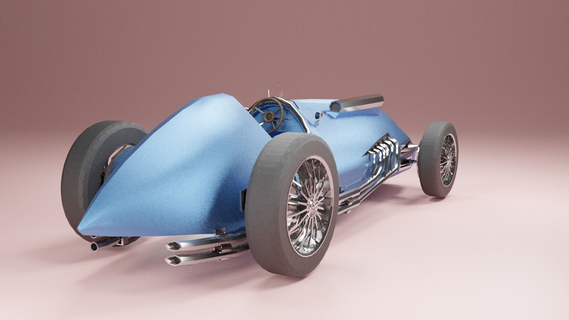 Formula One Talbot Lago T26C 3D model_1