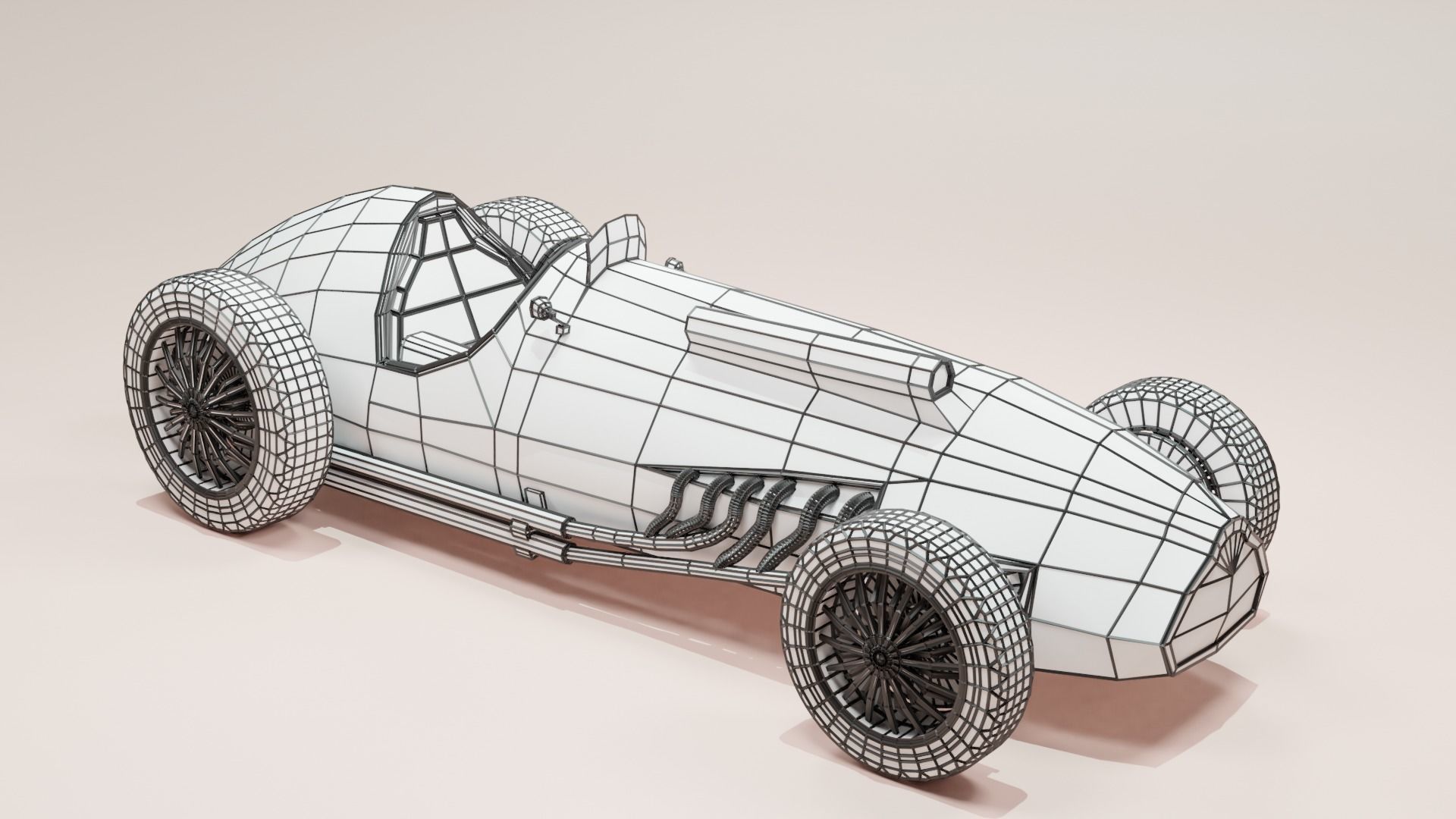 Formula One Talbot Lago T26C 3D model_4