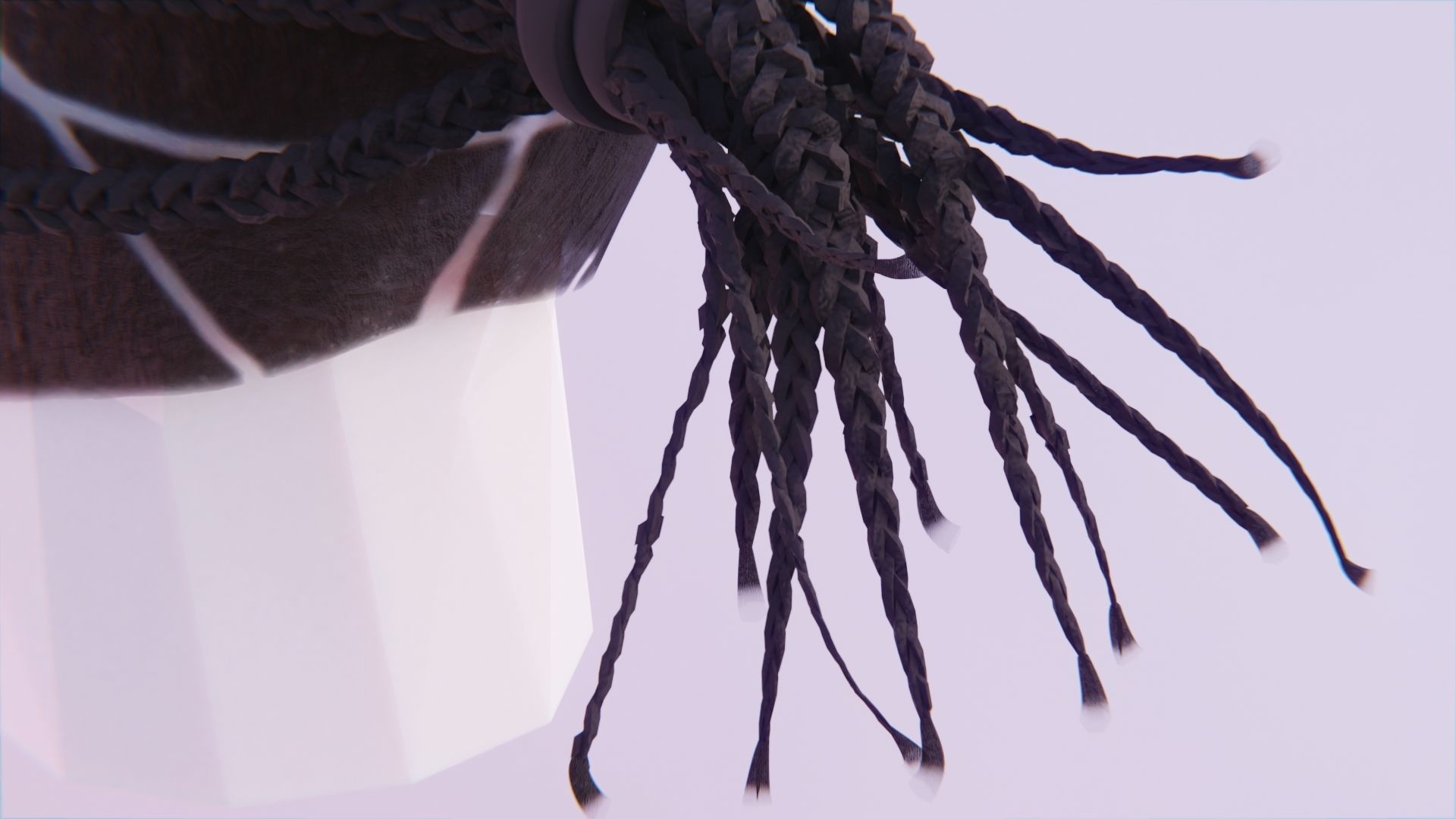 Asap Rocky Inspired Braids Low-poly 3D model_4