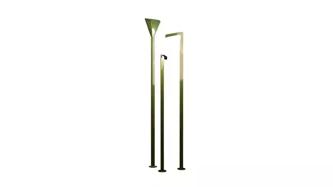 Tall minimal liberty lamp stem design set 3D model