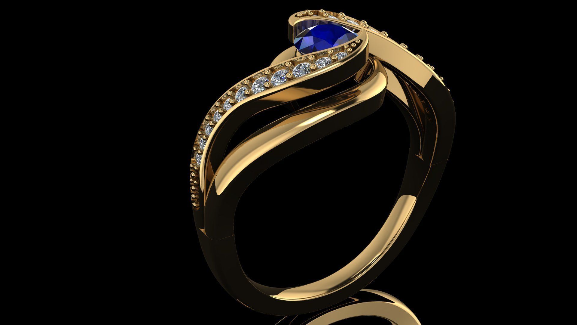 DIAMOND RING Free 3D print model_3
