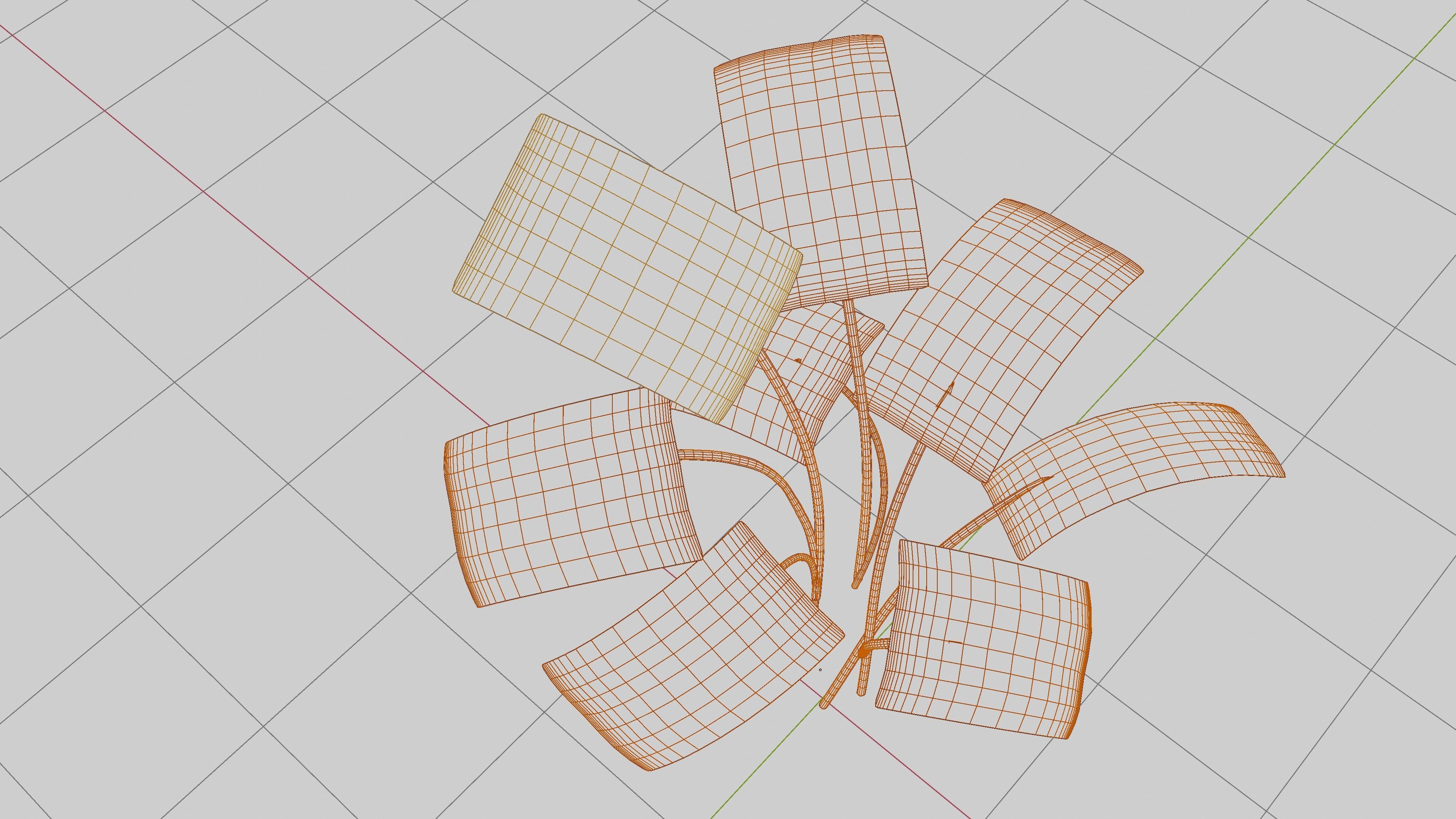 Modern exotic plant in a terracotta pot Low-poly 3D model_18