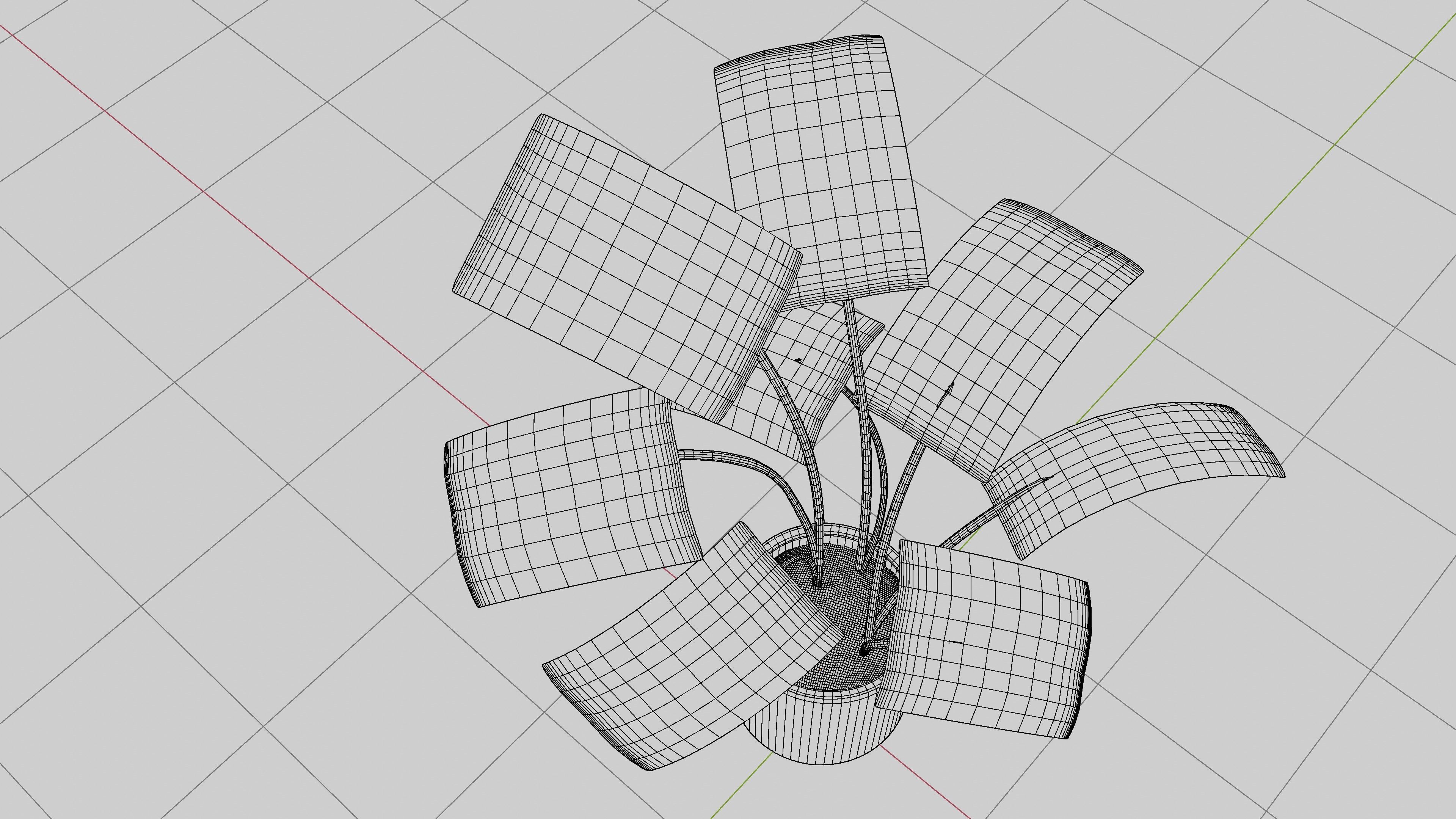 Modern exotic plant in a terracotta pot Low-poly 3D model_6