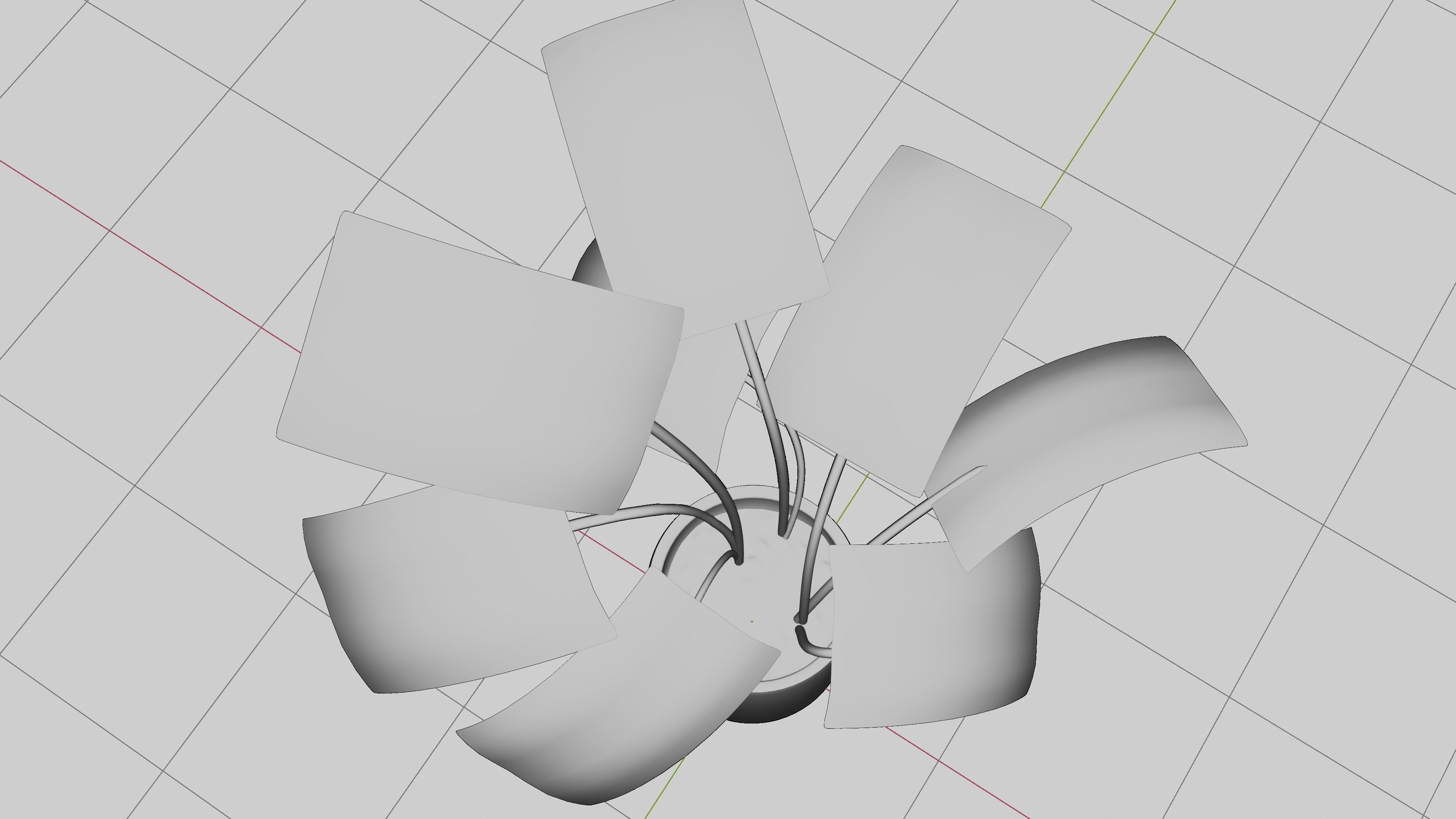 Modern exotic plant in a terracotta pot Low-poly 3D model_19