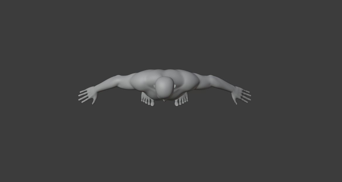Male body  Low-poly 3D model_5