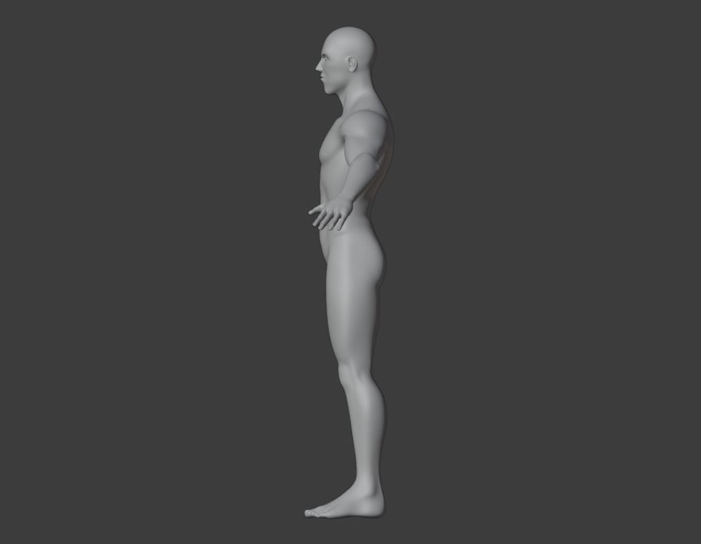 Male body  Low-poly 3D model_2