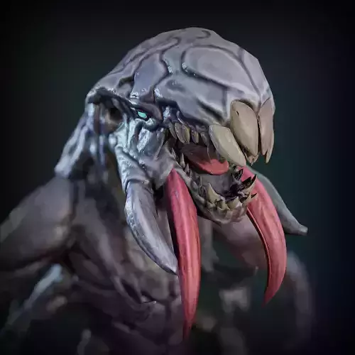 Alien creature with long arms and legs