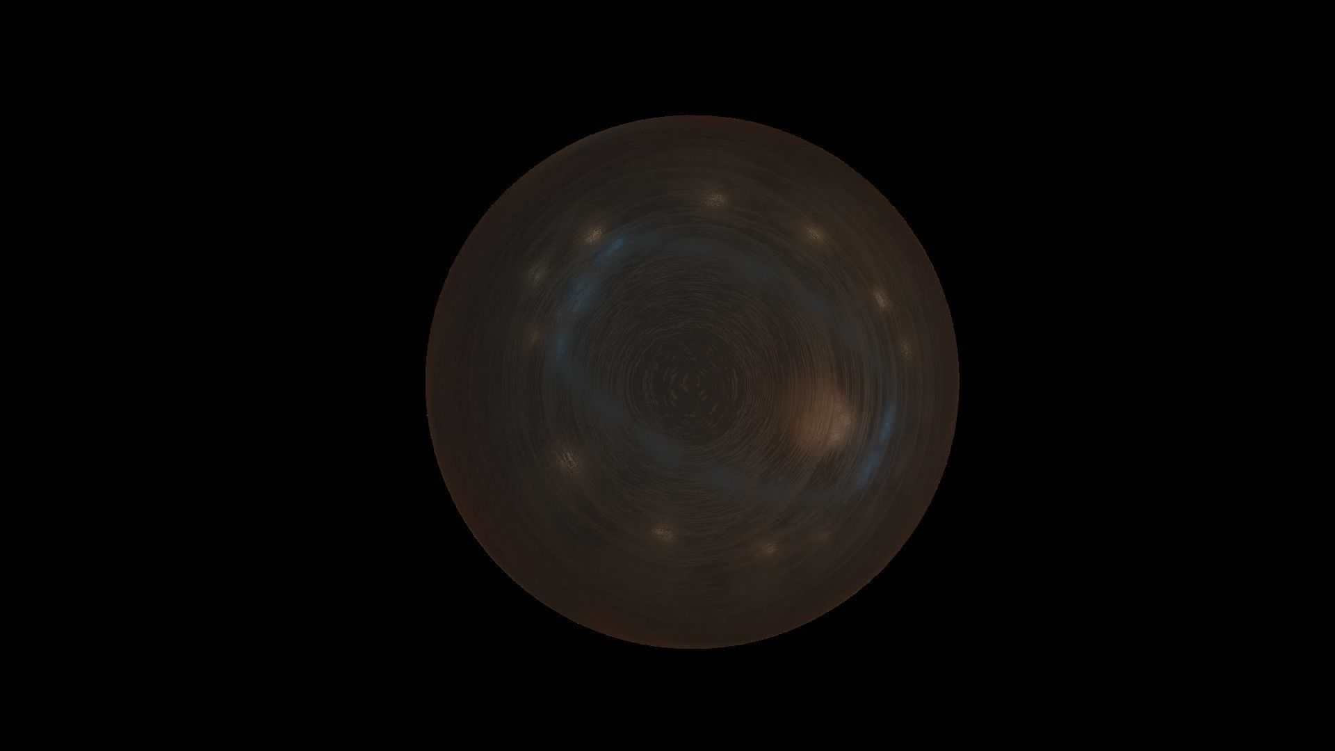 Modern half style sphere wooden and metallic futuristic lamp Low-poly 3D model_5