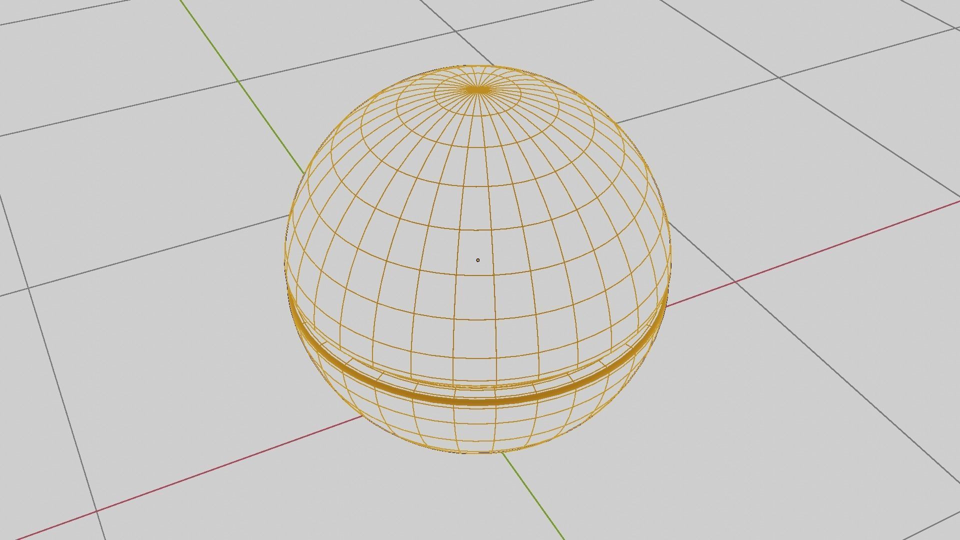 Modern half style sphere wooden and metallic futuristic lamp Low-poly 3D model_15