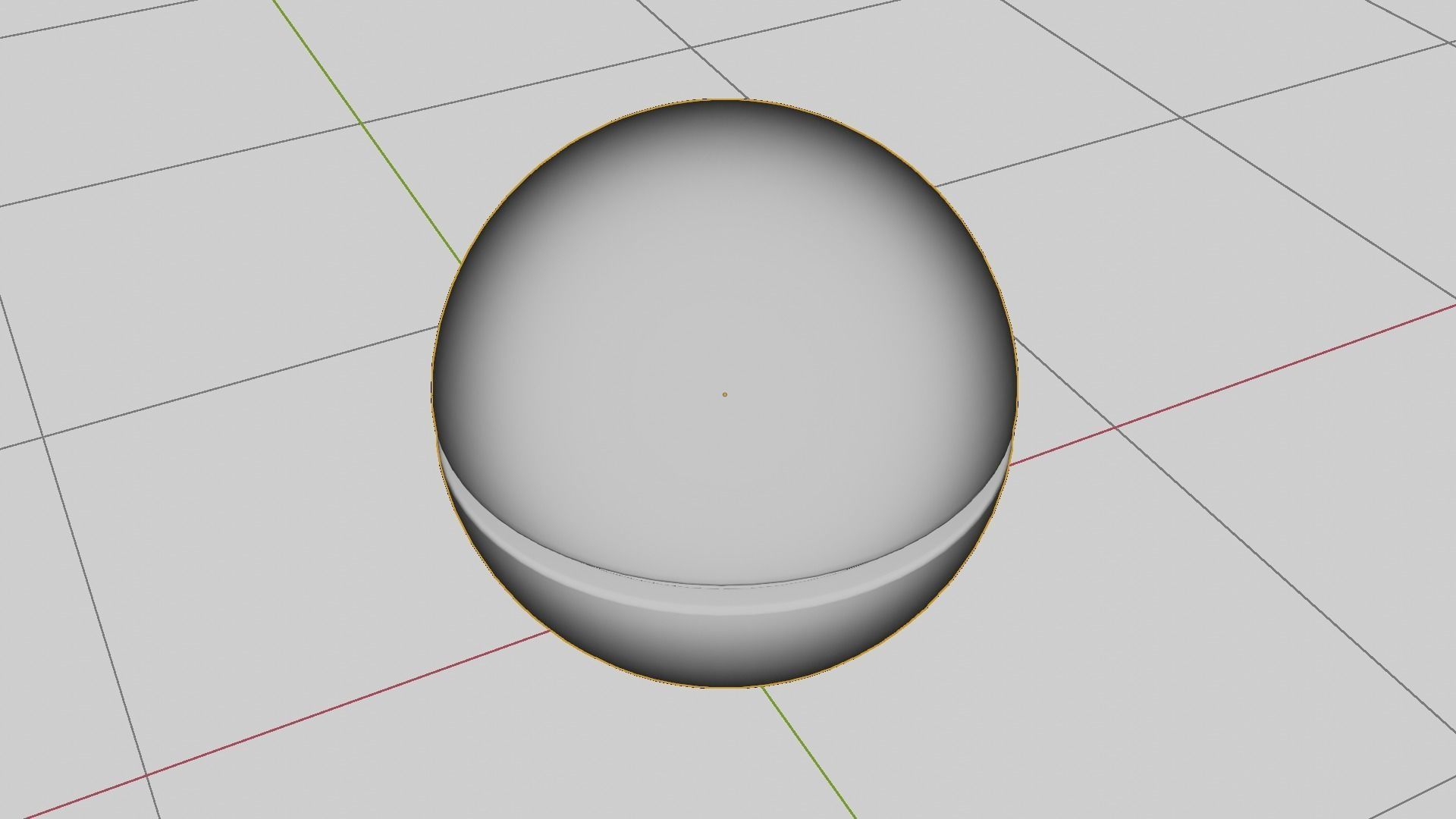 Modern half style sphere wooden and metallic futuristic lamp Low-poly 3D model_16