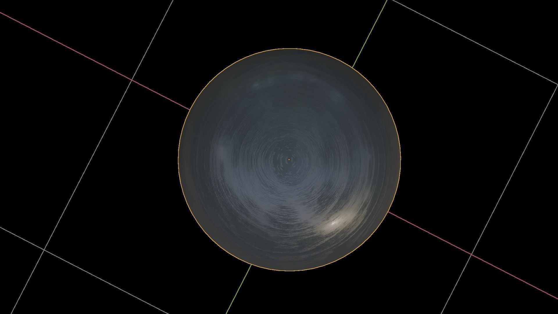 Modern half style sphere wooden and metallic futuristic lamp Low-poly 3D model_4