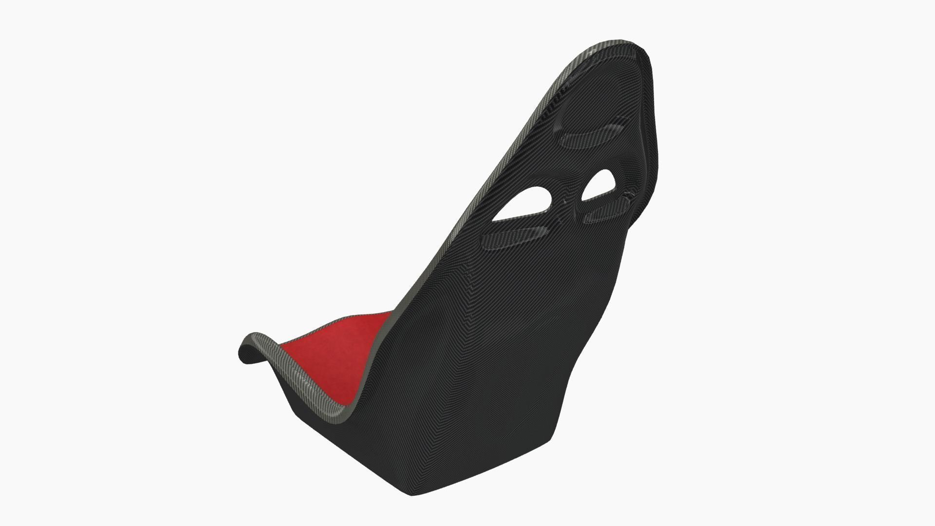 Tecnocraft T2 Carbon Seat With Pads Low-poly 3D model_6
