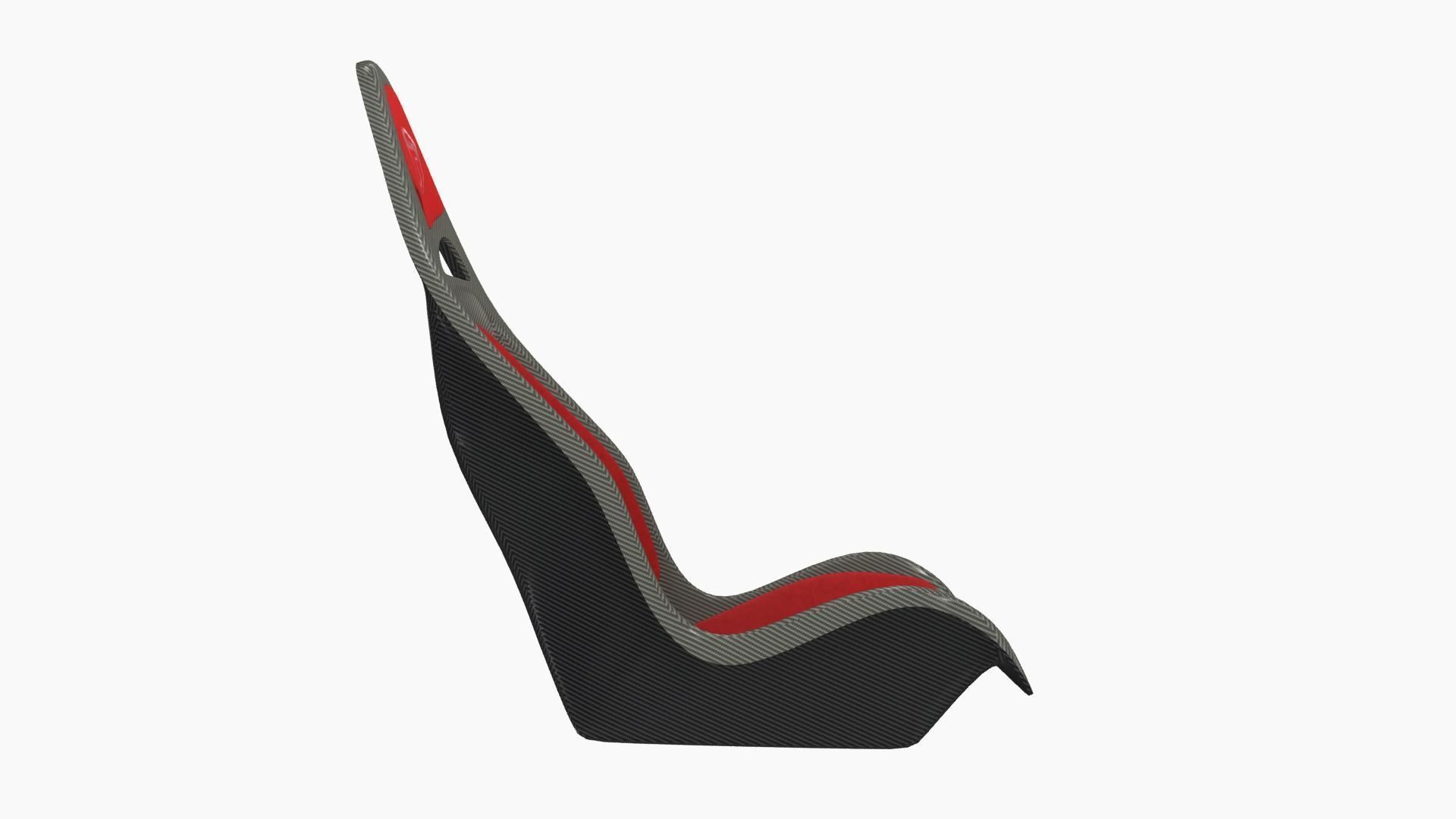 Tecnocraft T2 Carbon Seat With Pads Low-poly 3D model_8