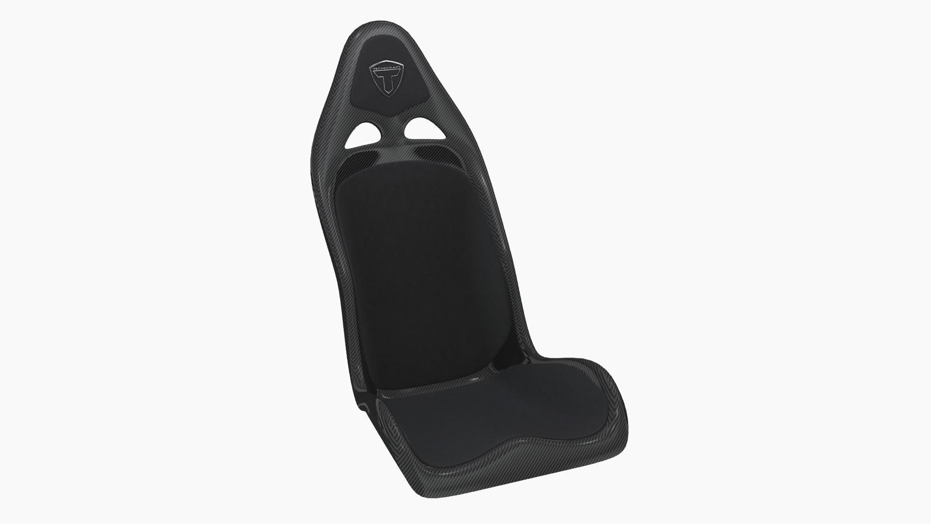 Tecnocraft T2 Carbon Seat With Pads Low-poly 3D model_3
