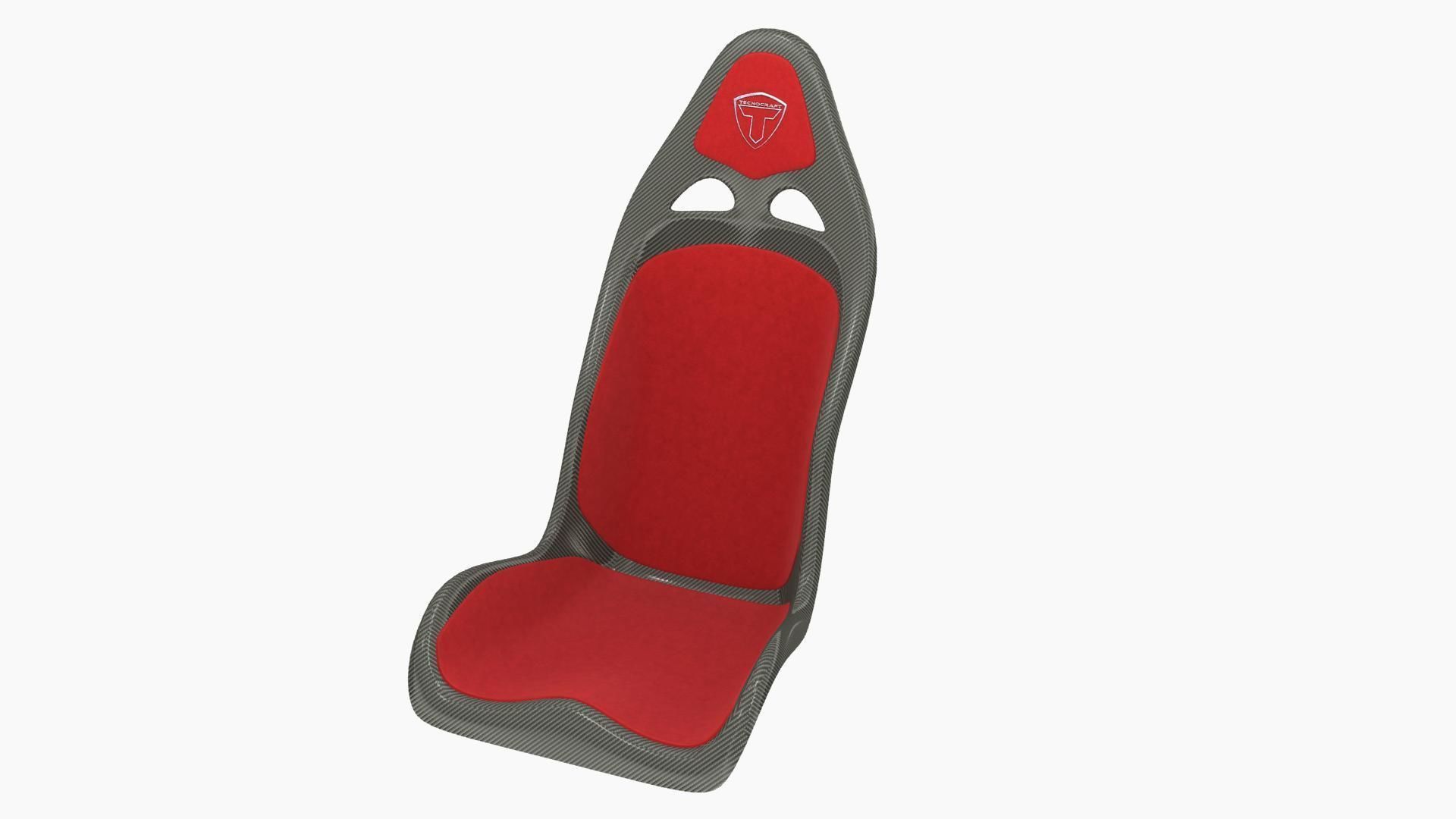 Tecnocraft T2 Carbon Seat With Pads Low-poly 3D model_5