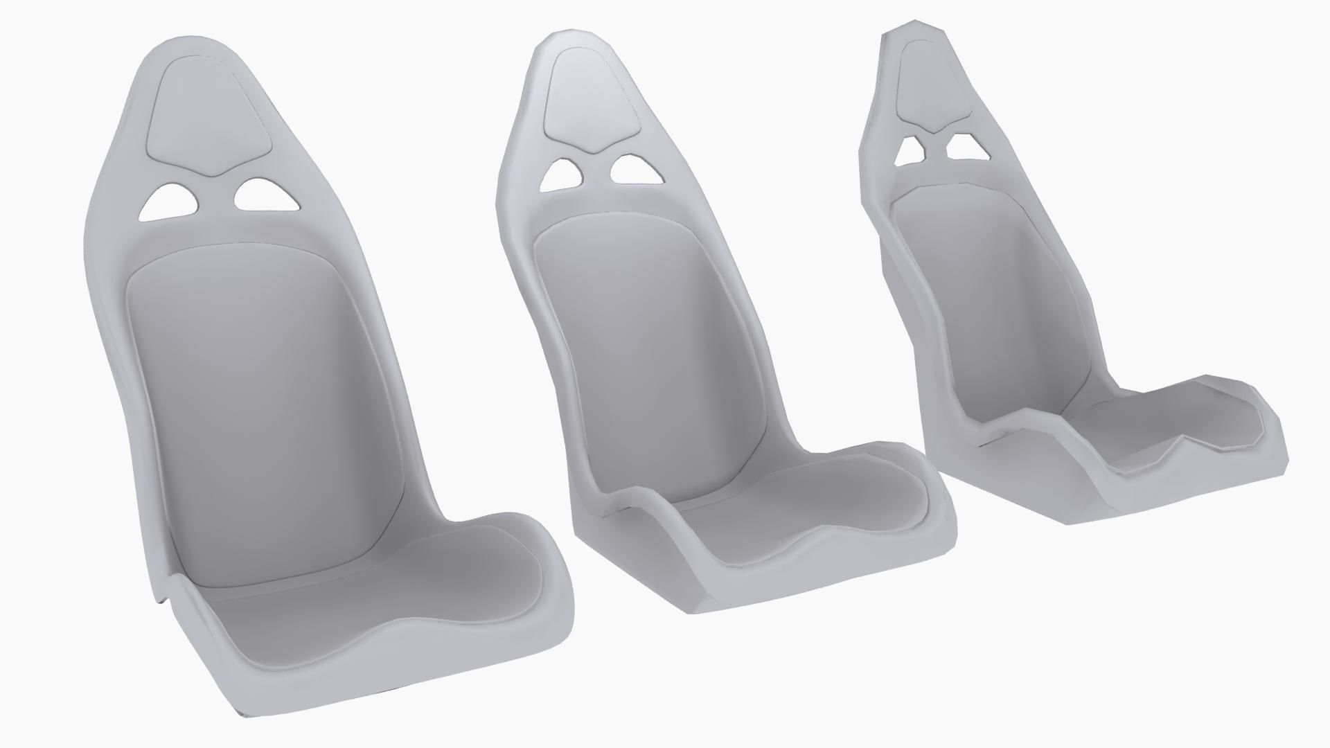 Tecnocraft T2 Carbon Seat With Pads Low-poly 3D model_9