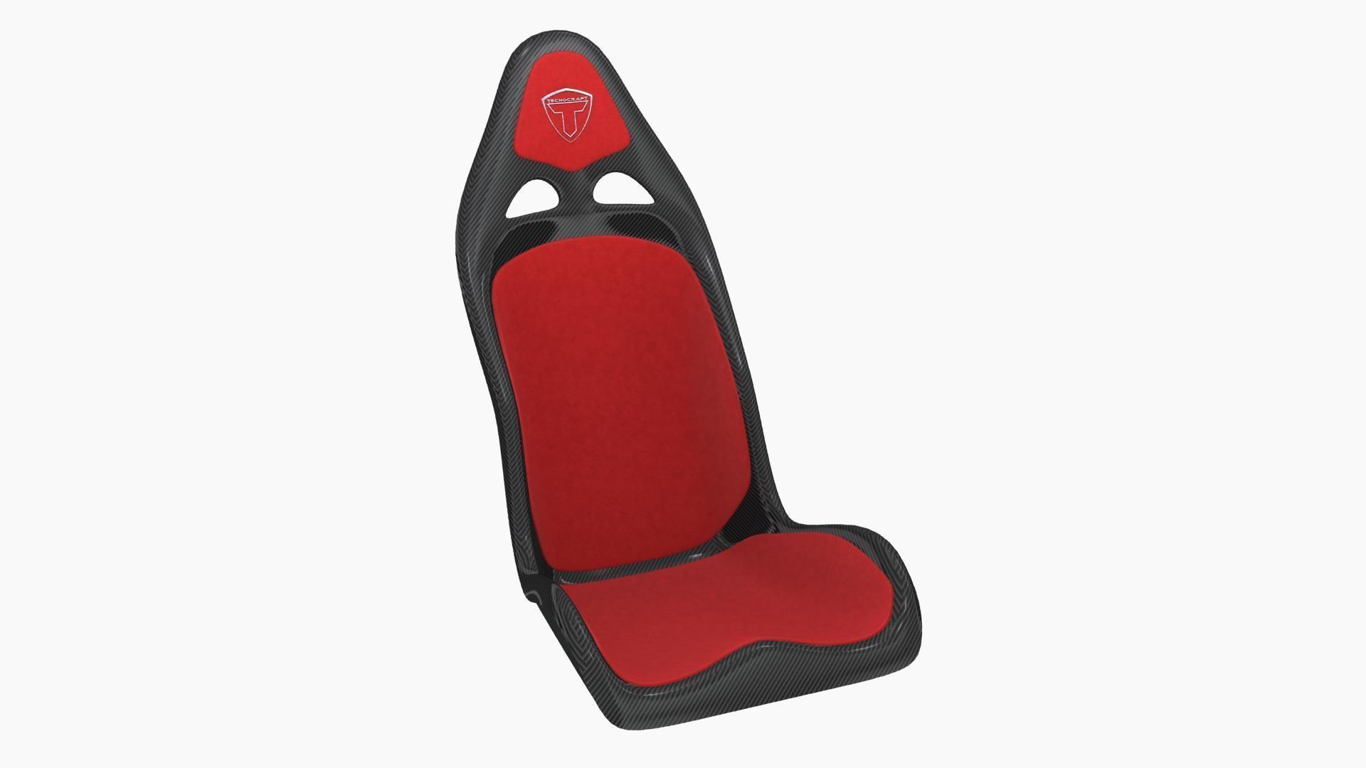 Tecnocraft T2 Carbon Seat With Pads Low-poly 3D model_2