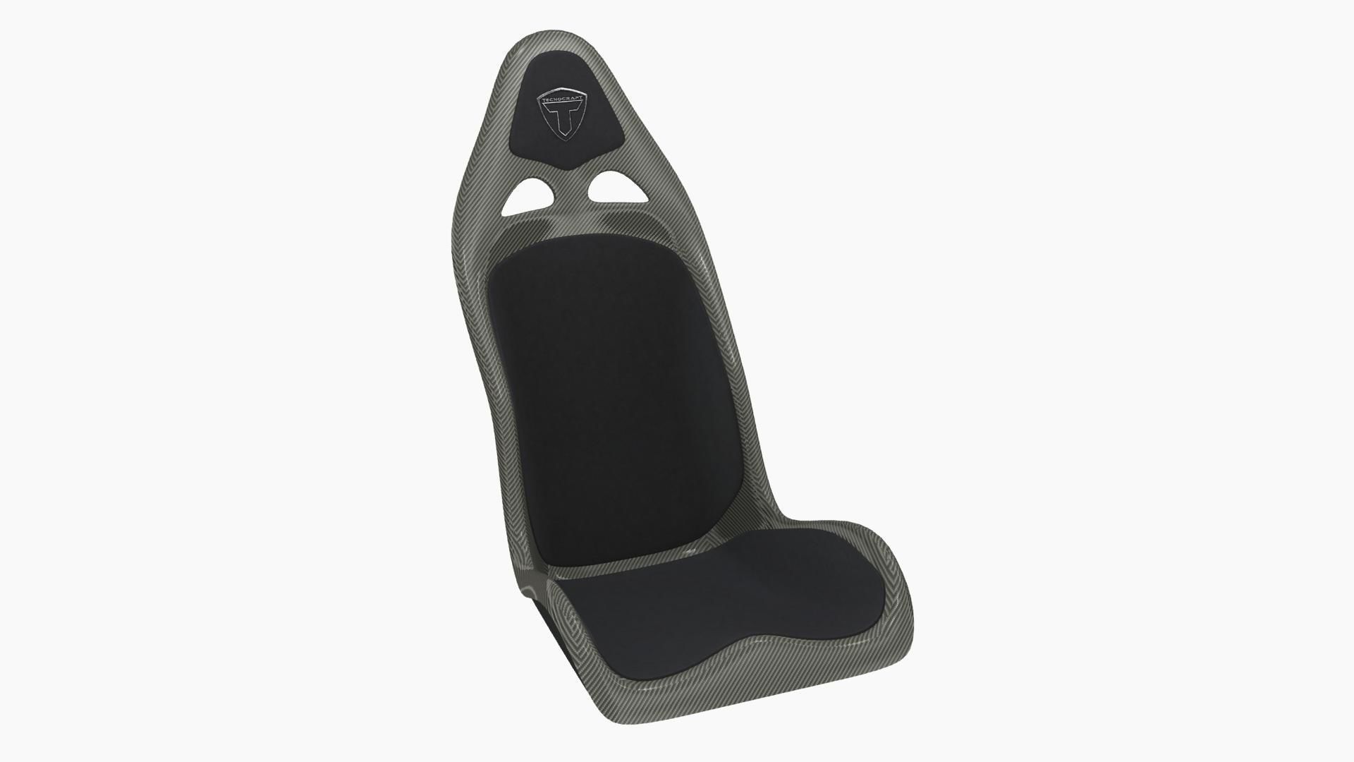 Tecnocraft T2 Carbon Seat With Pads Low-poly 3D model_1