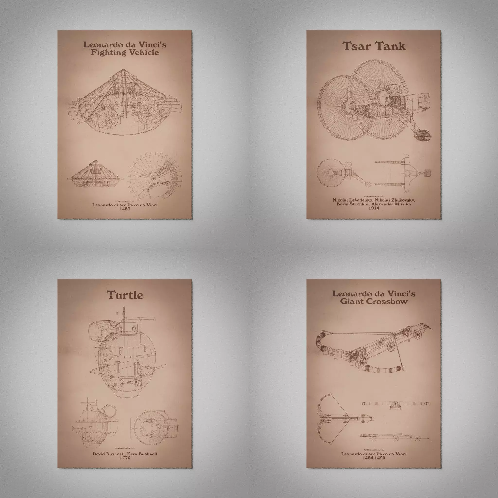 Battle Machines - Wall Pictures - Old Paper - Collection 1 _0