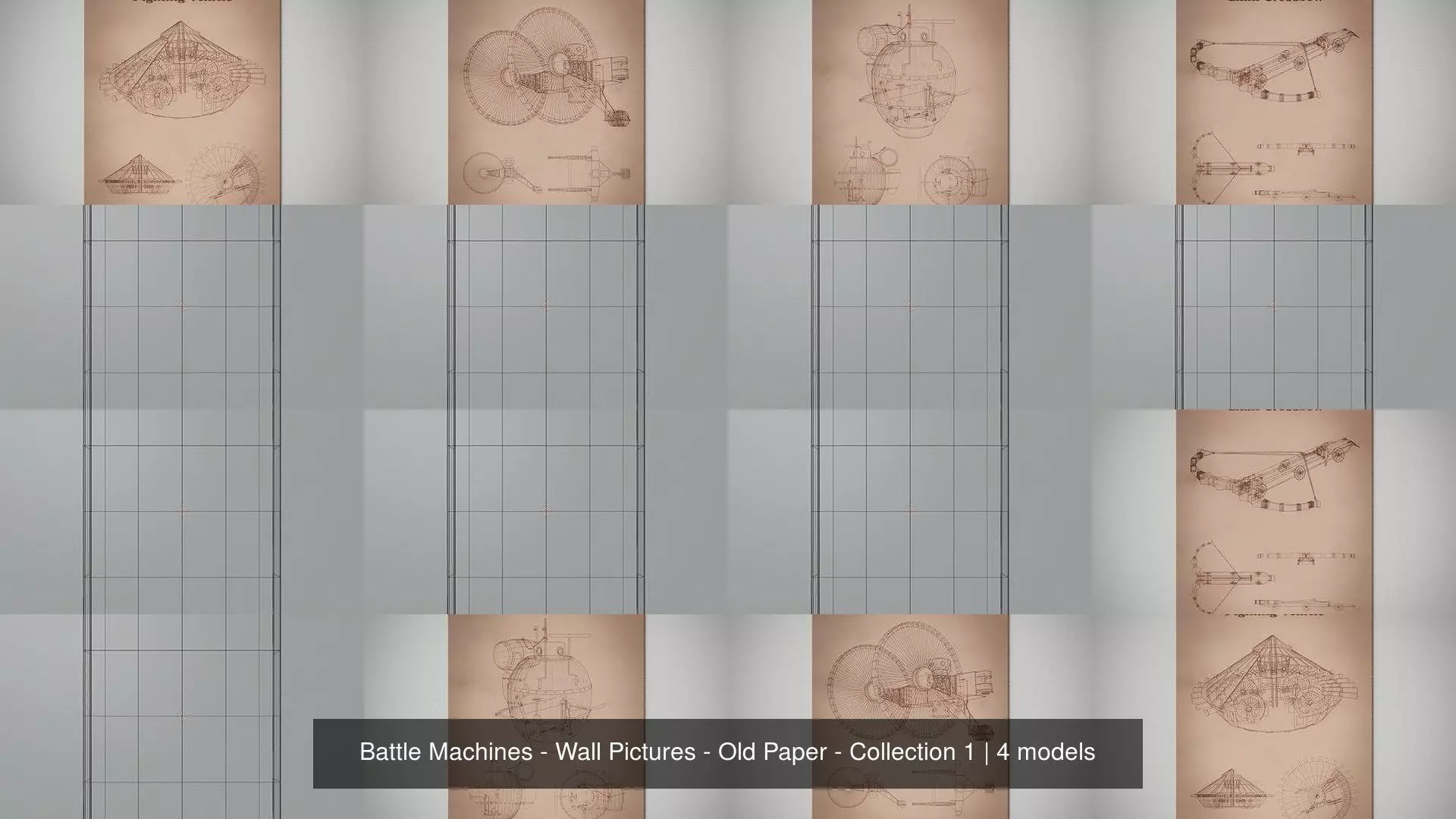 Battle Machines - Wall Pictures - Old Paper - Collection 1 _1