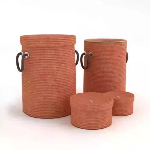 Orange Woven Baskets