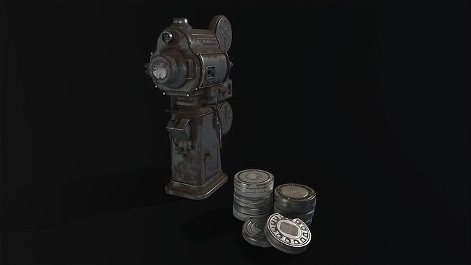 Movie projector flim device  PBR game ready asset  Low-poly 3D model
